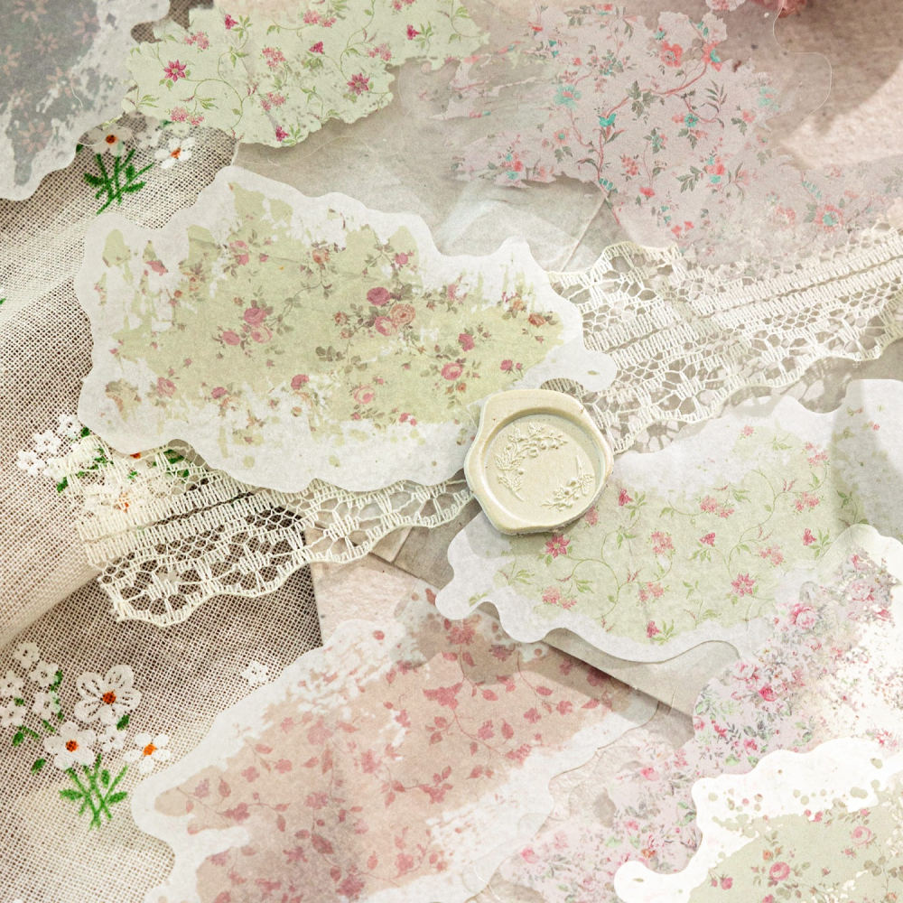 BONBONBONNIE🐰陌墨 暈染墨跡 和紙 PET 貼紙包-細節圖2