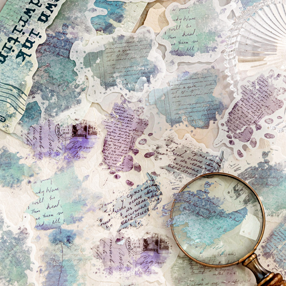 BONBONBONNIE🐰陌墨 暈染墨跡 和紙 PET 貼紙包-細節圖6