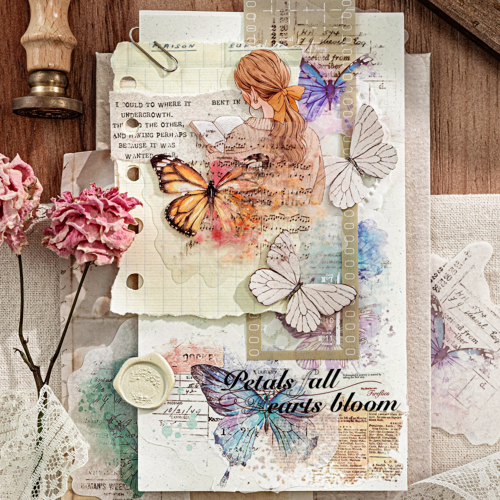 BONBONBONNIE🐰陌墨 暈染墨跡 和紙 PET 貼紙包-細節圖8