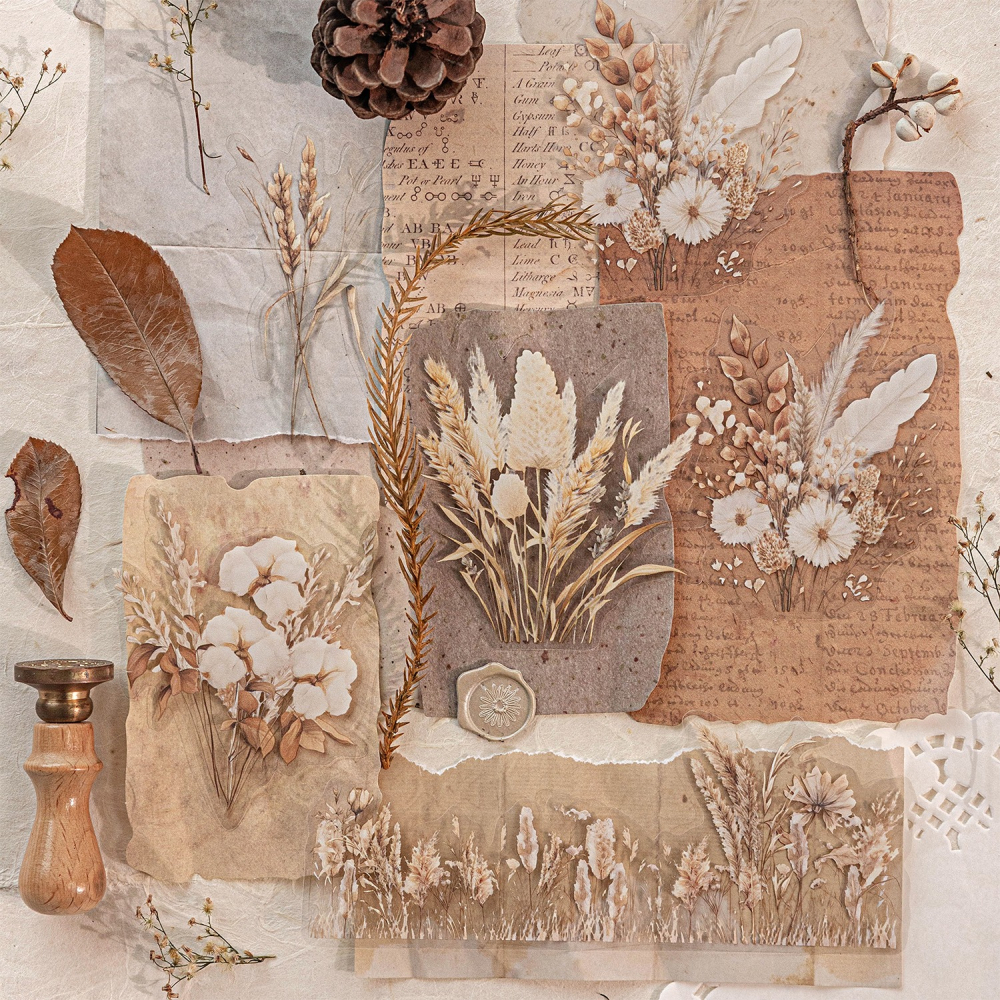 BONBONBONNIE🐰糖詩 蘆葦絮語 植物 PET長條貼紙包-細節圖3