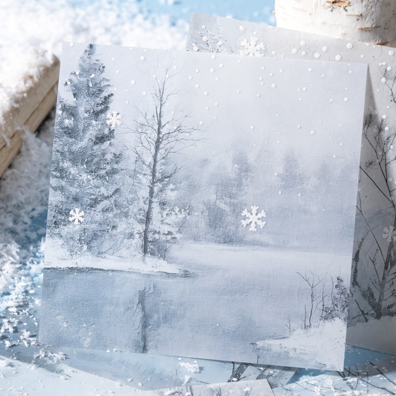 BONBONBONNIE🐰番茄醬少女 窗外的雪 冬季造景雪景PET貼紙包-細節圖6