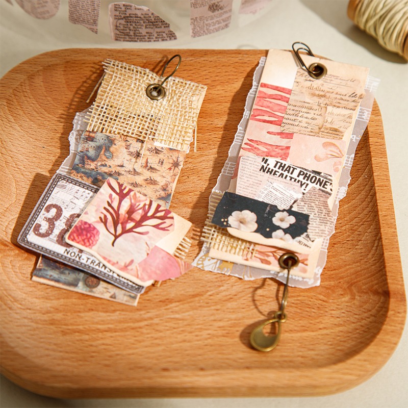 BONBONBONNIE🐰美好的一天 手作碎語系列 標籤條形 模切排廢白牛皮紙膠帶-細節圖4