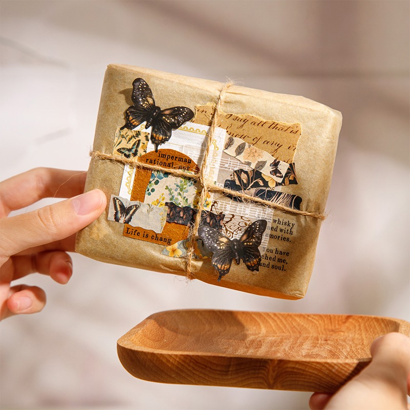 BONBONBONNIE🐰美好的一天 手作碎語系列 標籤條形 模切排廢白牛皮紙膠帶-細節圖7