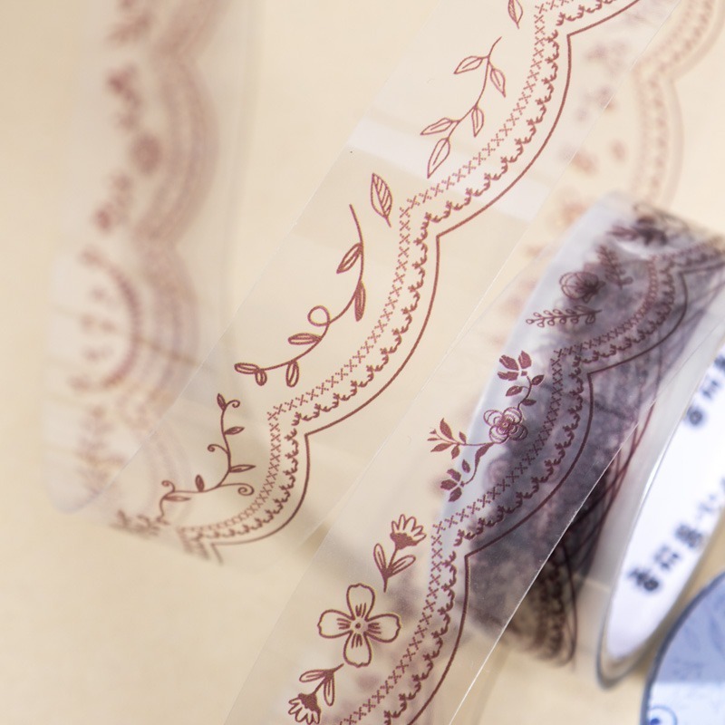 BONBONBONNIE🐰番茄醬少女 繁夢花邊系列 邊框造景PET膠帶-細節圖6