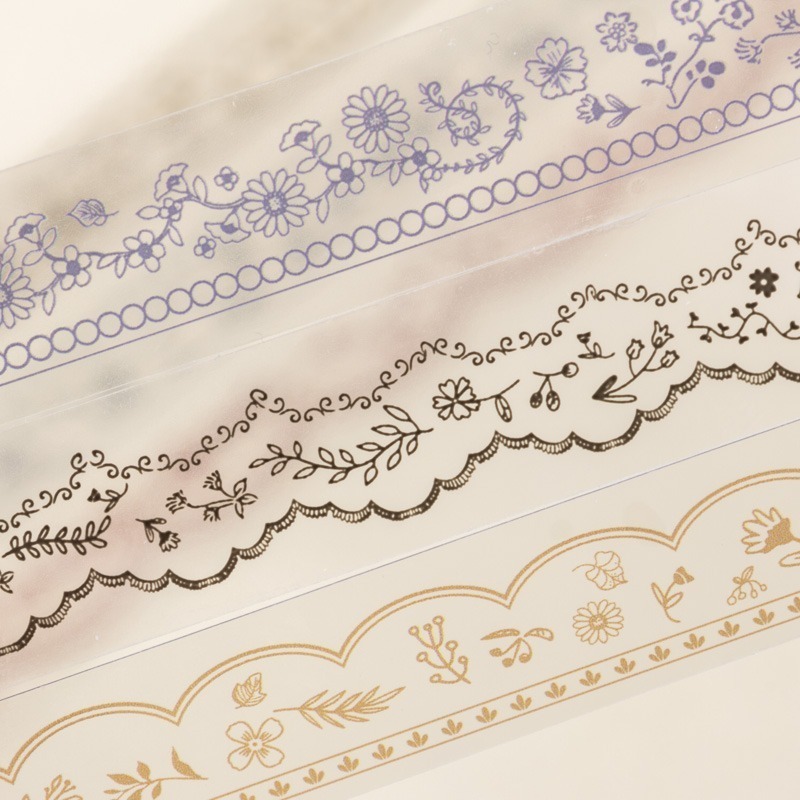 BONBONBONNIE🐰番茄醬少女 繁夢花邊系列 邊框造景PET膠帶-細節圖7