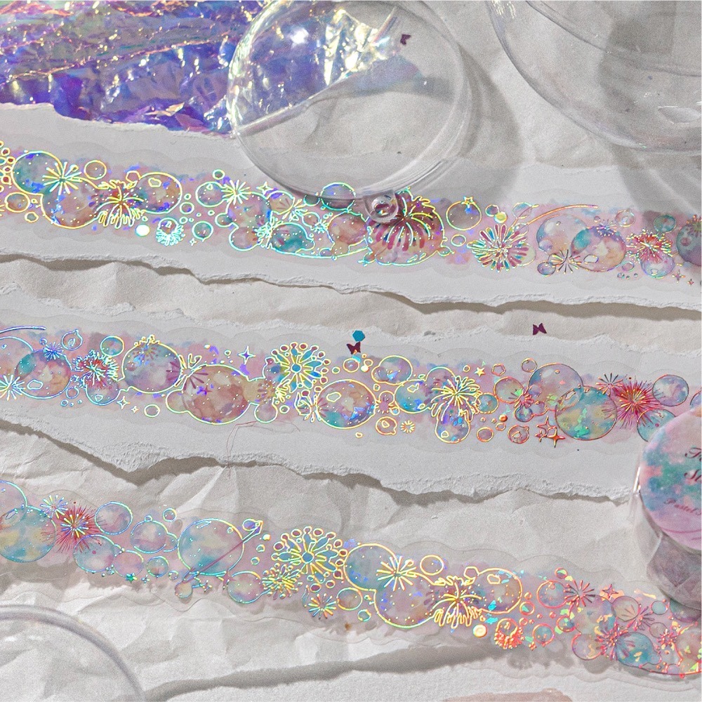 BONBONBONNIE🐰糖詩 浮光夢境系列 夢幻氣泡冰晶PET膠帶-細節圖10