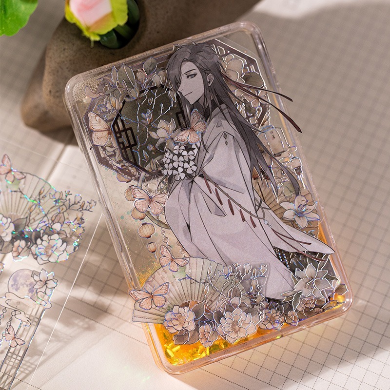 BONBONBONNIE🐰語閑 繁花夢蝶系列 古風防水素材燙金pet貼紙-細節圖2