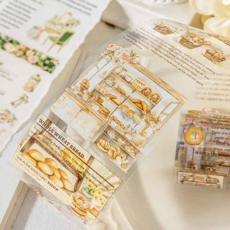 BONBONBONNIE🐰番茄醬少女 南法之旅 莊園插畫PET膠帶-細節圖3