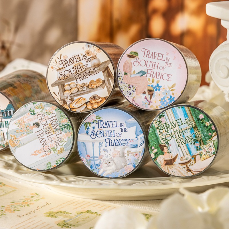 BONBONBONNIE🐰番茄醬少女 南法之旅 莊園插畫PET膠帶-細節圖9