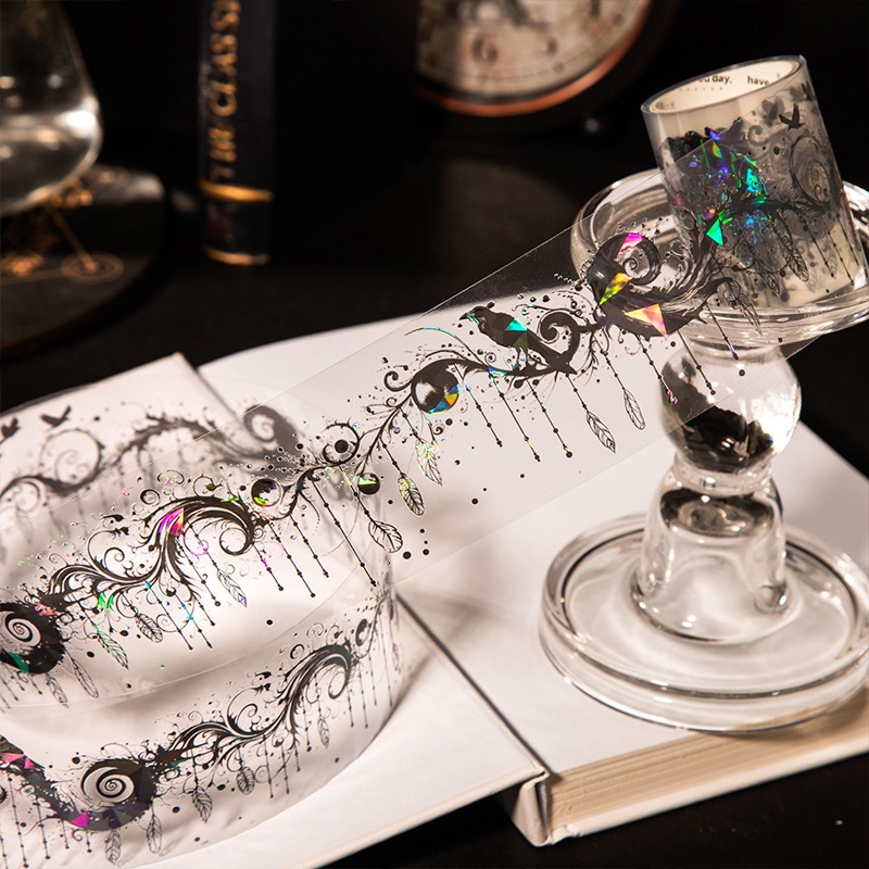 BONBONBONNIE🐰美好的一天 暗夜的契約系列 哥德哥特雷射PET膠帶-細節圖2