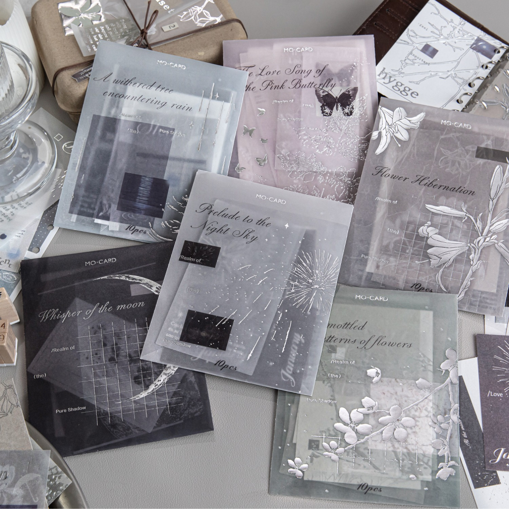 BONBONBONNIE🐰陌墨 素影之境 燙銀素材立體打底紙-細節圖3