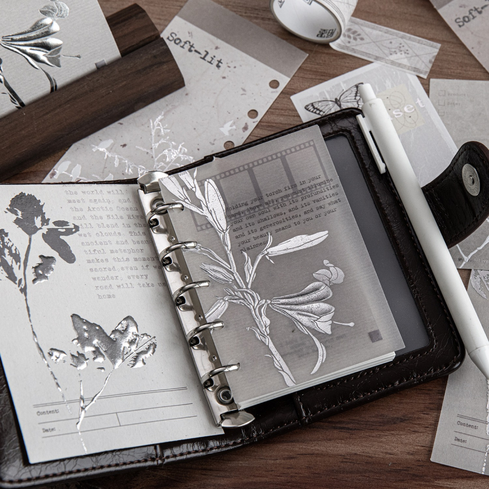 BONBONBONNIE🐰陌墨 素影之境 燙銀素材立體打底紙-細節圖9