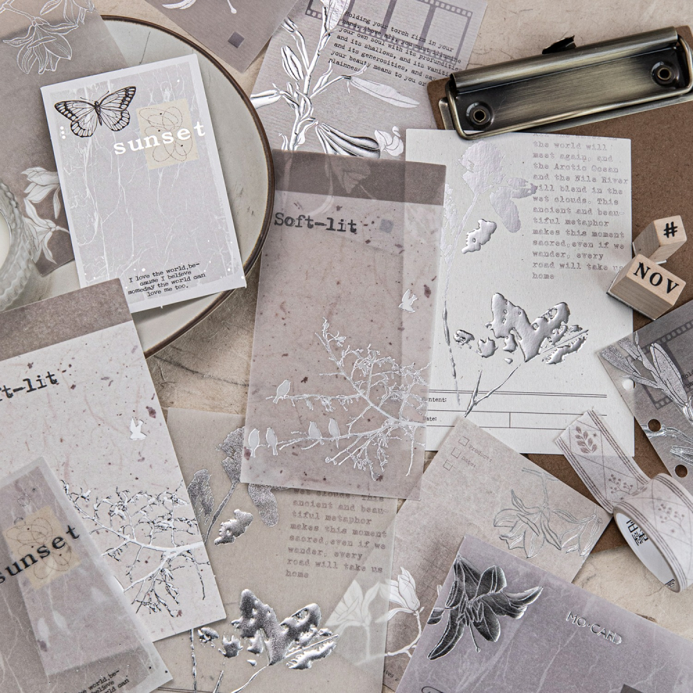 BONBONBONNIE🐰陌墨 素影之境 燙銀素材立體打底紙-細節圖10