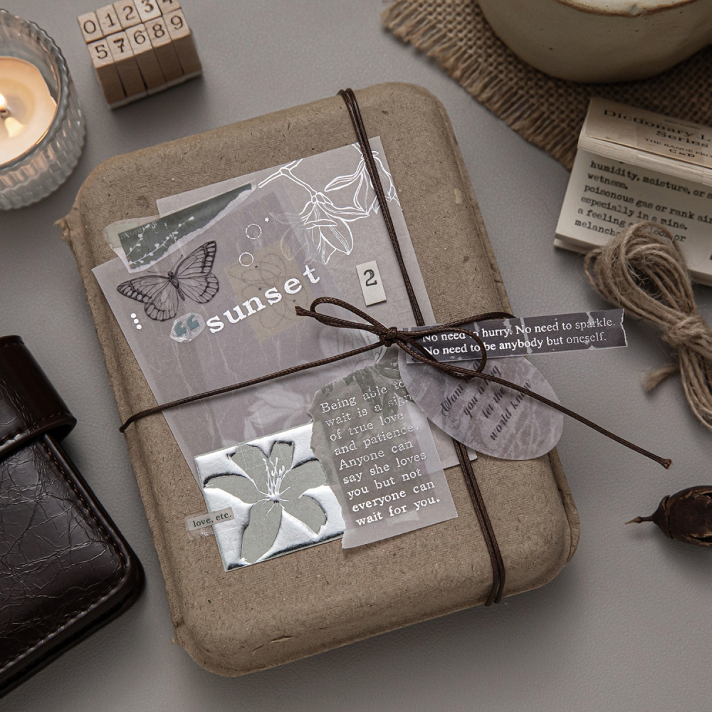 BONBONBONNIE🐰陌墨 素影之境 燙銀素材立體打底紙-細節圖11