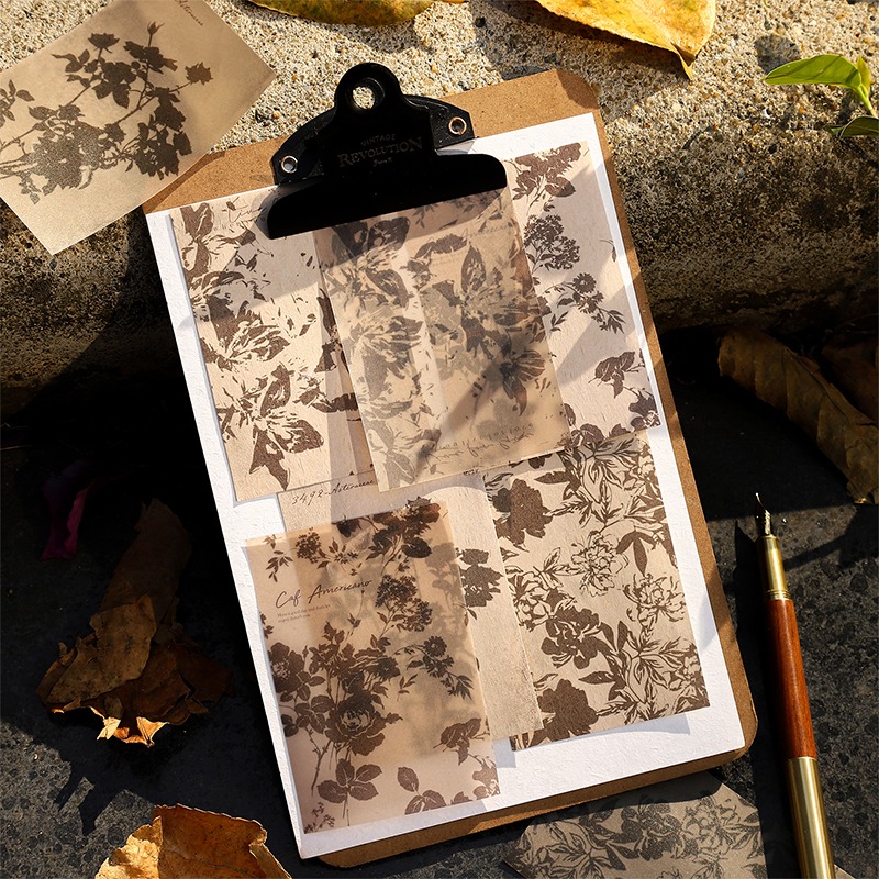 BONBONBONNIE🐰番茄醬少女 自然如畫系列 拓印剪影植物打底素材紙-細節圖4