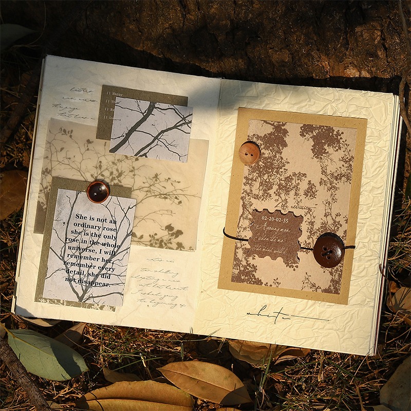 BONBONBONNIE🐰番茄醬少女 自然如畫系列 拓印剪影植物打底素材紙-細節圖5