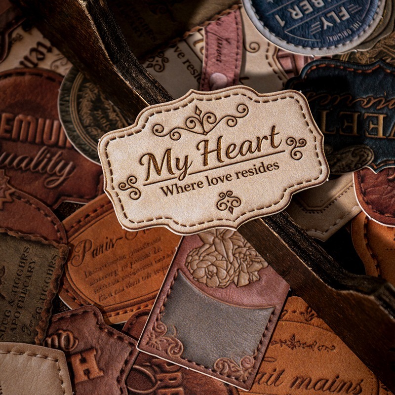 BONBONBONNIE🐰番茄醬少女 絨皮信箋 仿麂皮皮標籤硬卡貼紙-細節圖2