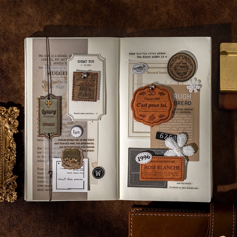 BONBONBONNIE🐰番茄醬少女 絨皮信箋 仿麂皮皮標籤硬卡貼紙-細節圖5