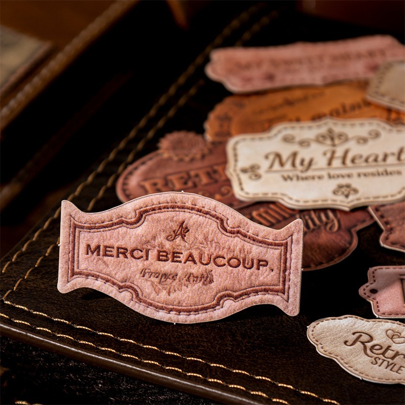 BONBONBONNIE🐰番茄醬少女 絨皮信箋 仿麂皮皮標籤硬卡貼紙-細節圖6