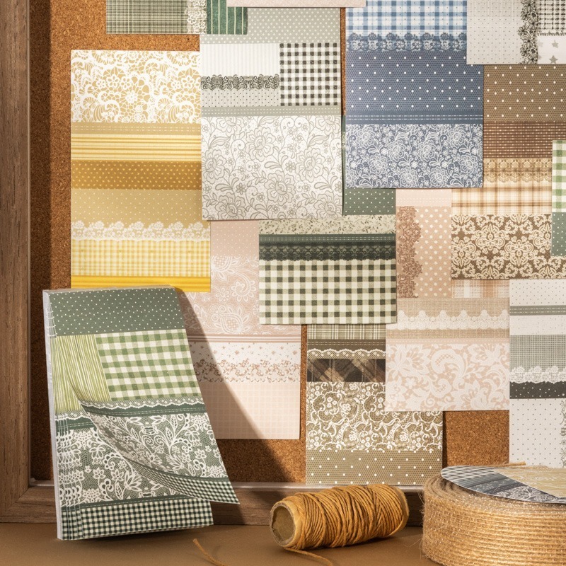 BONBONBONNIE🐰番茄醬少女 花漾拼接系列 蕾絲布紋拼接貼紙本-細節圖2