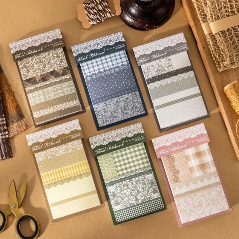 BONBONBONNIE🐰番茄醬少女 花漾拼接系列 蕾絲布紋拼接貼紙本-細節圖7