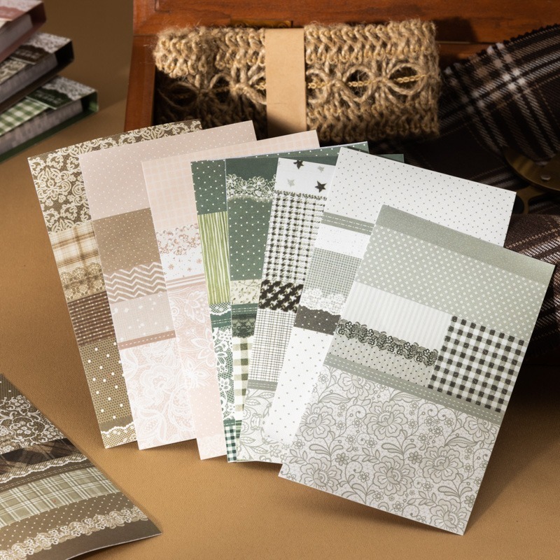 BONBONBONNIE🐰番茄醬少女 花漾拼接系列 蕾絲布紋拼接貼紙本-細節圖8