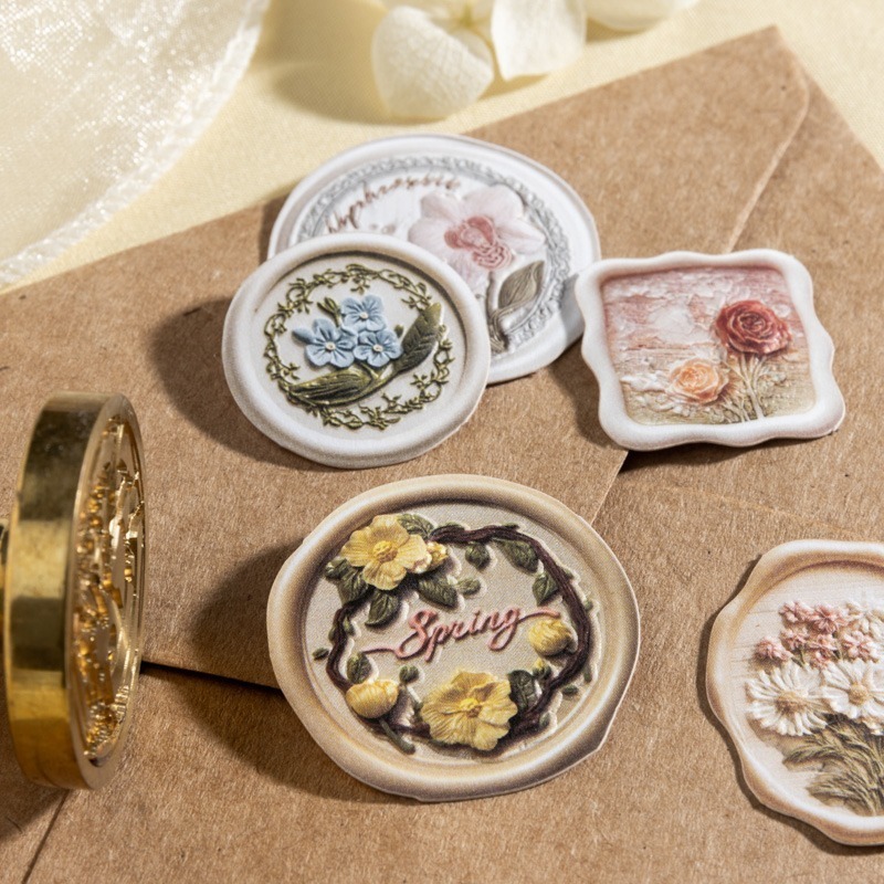 BONBONBONNIE🐰番茄醬少女 當春天到來時系列 火漆造型立體浮雕貼紙包-細節圖8