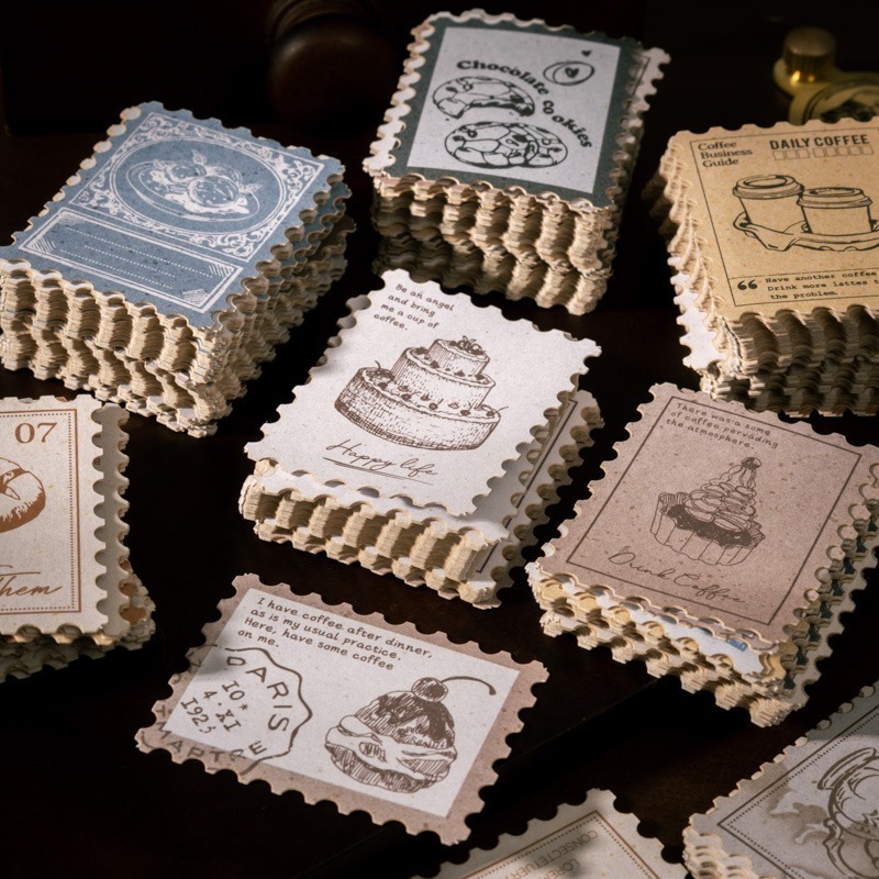 BONBONBONNIE🐰番茄醬少女 四季茶嶼系列 茶點生活郵票花邊貼紙包-細節圖3