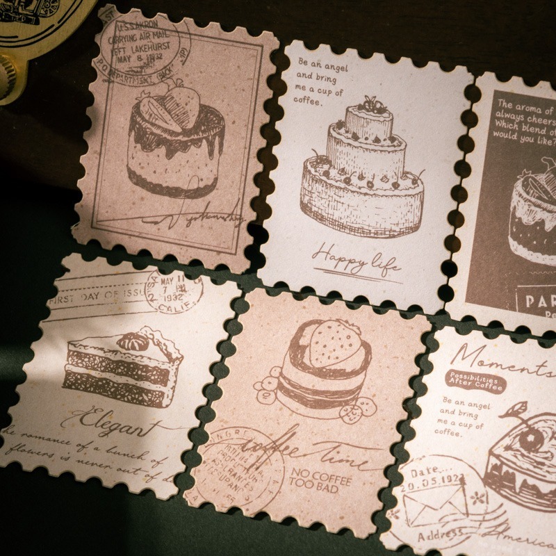 BONBONBONNIE🐰番茄醬少女 四季茶嶼系列 茶點生活郵票花邊貼紙包-細節圖6