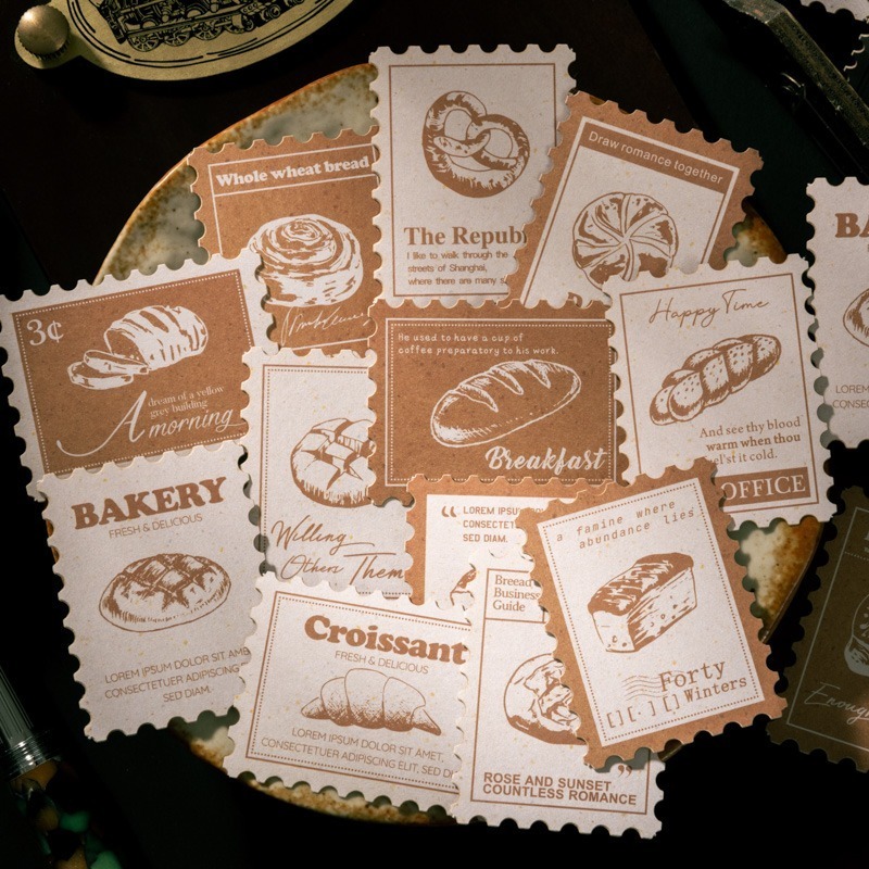 BONBONBONNIE🐰番茄醬少女 四季茶嶼系列 茶點生活郵票花邊貼紙包-細節圖7