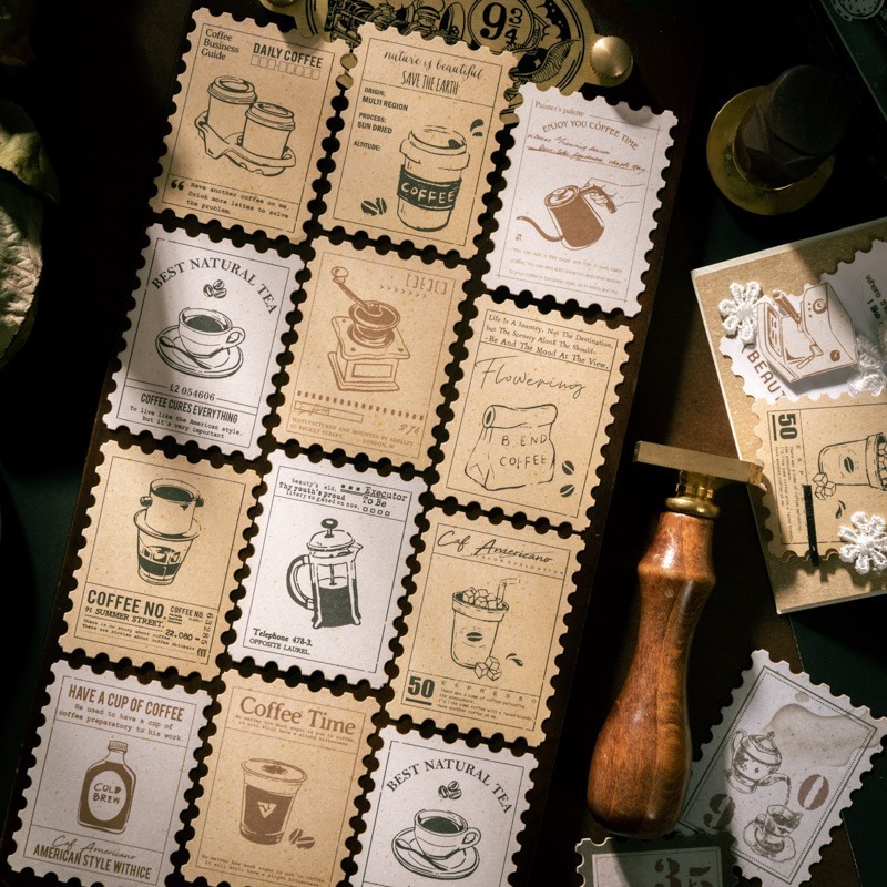 BONBONBONNIE🐰番茄醬少女 四季茶嶼系列 茶點生活郵票花邊貼紙包-細節圖8