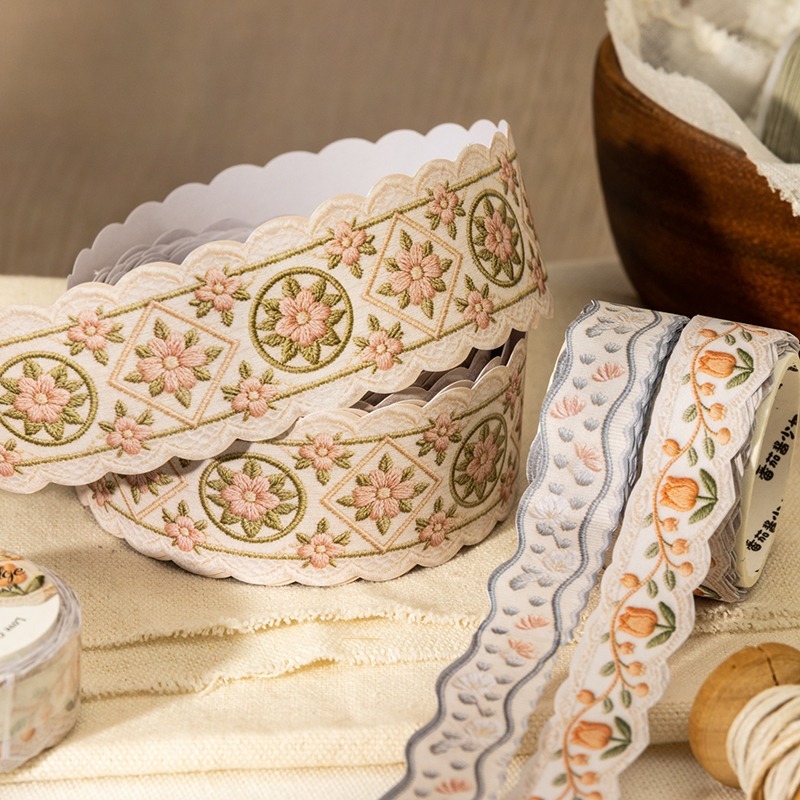 BONBONBONNIE🐰番茄醬少女 繡邊系列 刺繡圖樣異形PET膠帶-細節圖3