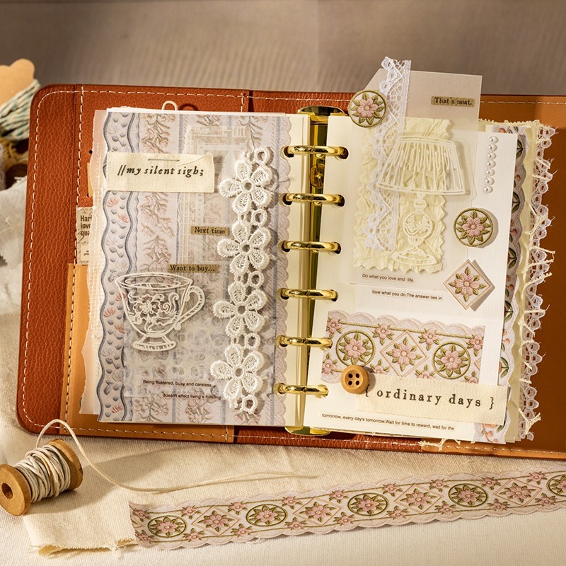 BONBONBONNIE🐰番茄醬少女 繡邊系列 刺繡圖樣異形PET膠帶-細節圖5