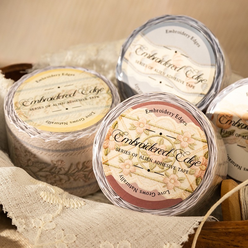 BONBONBONNIE🐰番茄醬少女 繡邊系列 刺繡圖樣異形PET膠帶-細節圖6