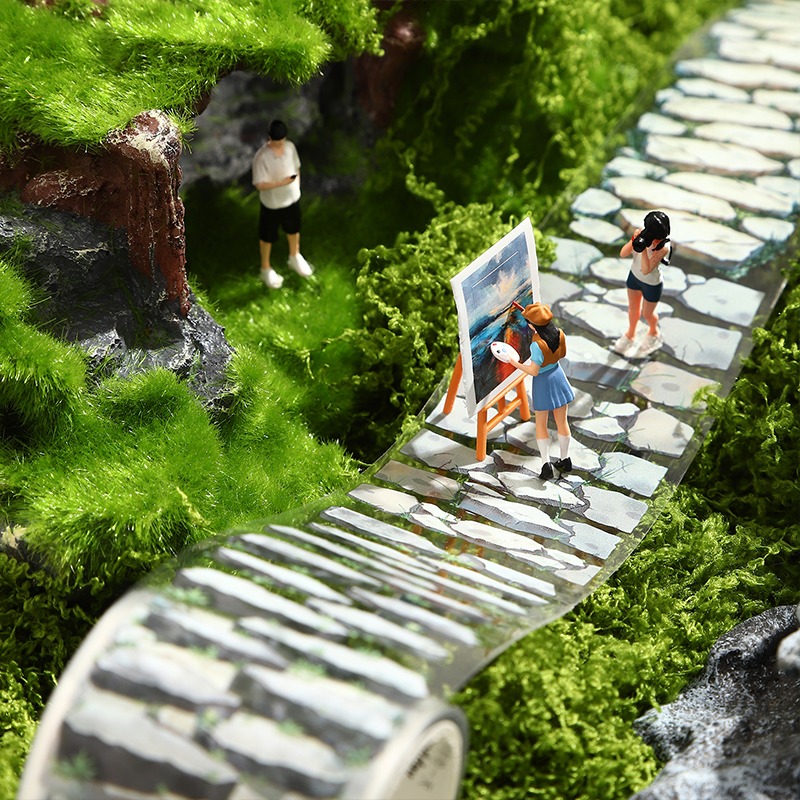 BONBONBONNIE🐰美好的一天 石徑小路系列 地板造景PET膠帶-細節圖2