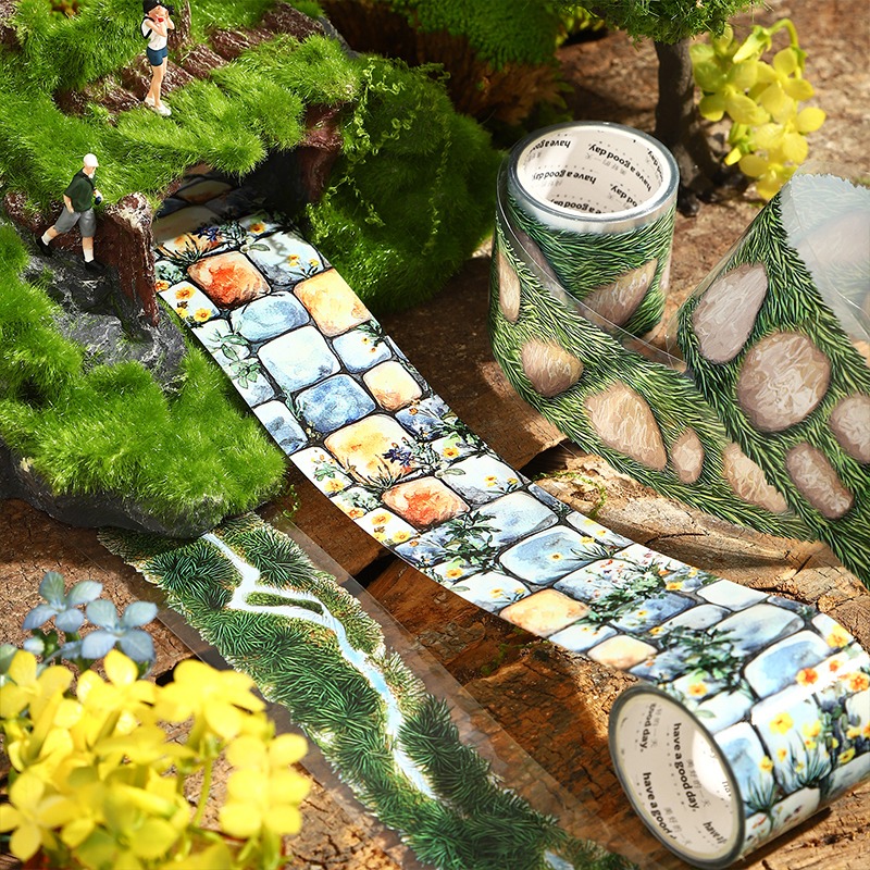 BONBONBONNIE🐰美好的一天 石徑小路系列 地板造景PET膠帶-細節圖3