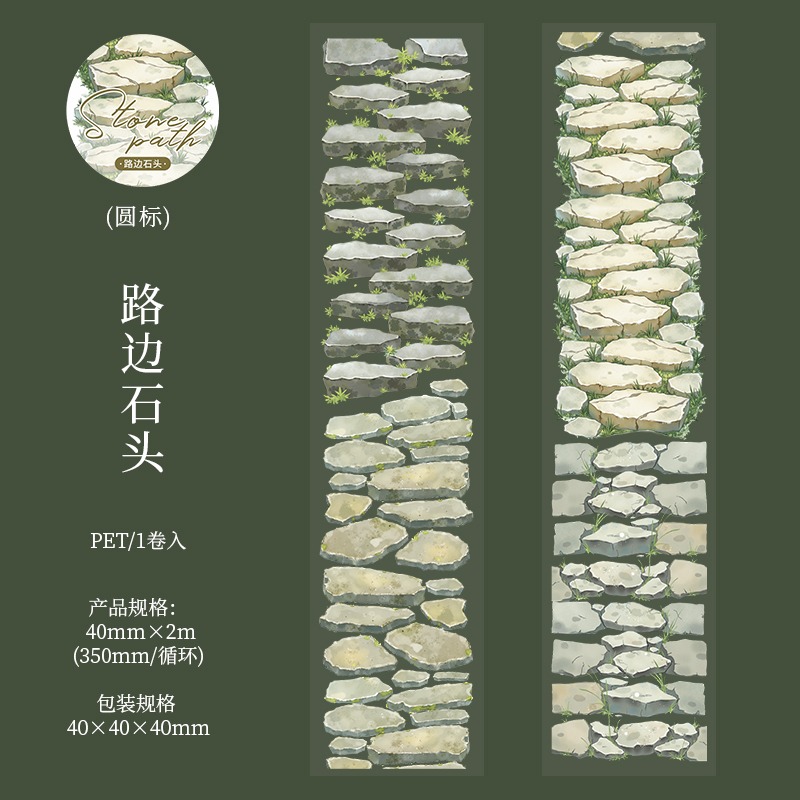 BONBONBONNIE🐰美好的一天 石徑小路系列 地板造景PET膠帶-規格圖6