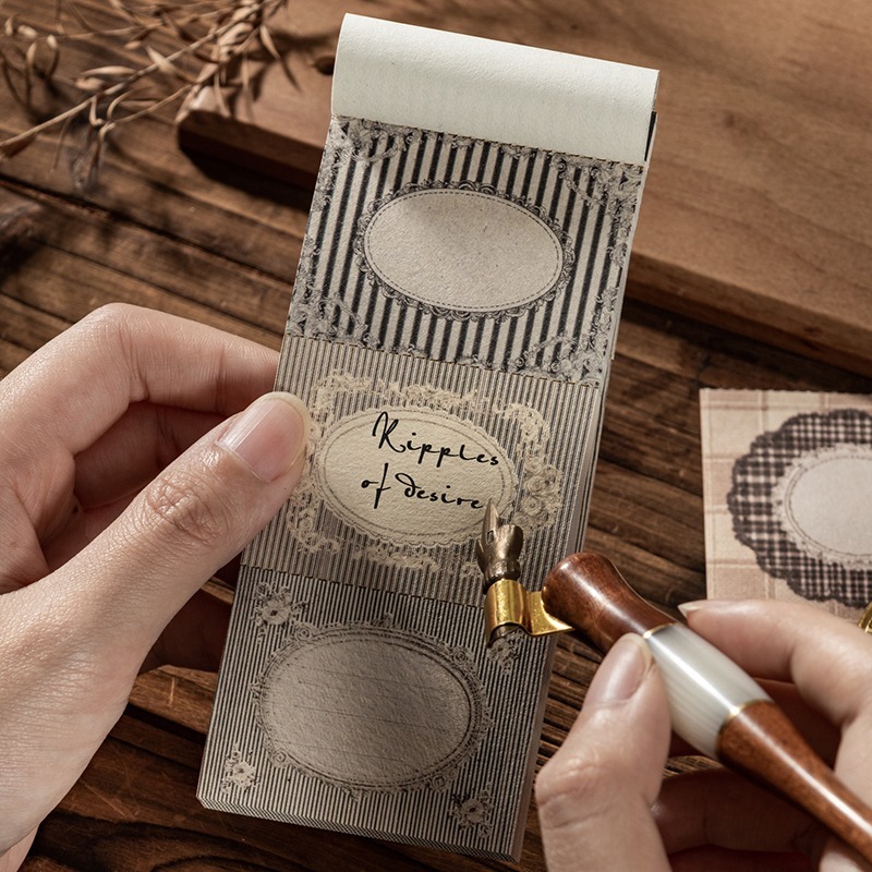 BONBONBONNIE🐰番茄醬少女 花漾系列 花紋邊框 包頭便籤本-細節圖2