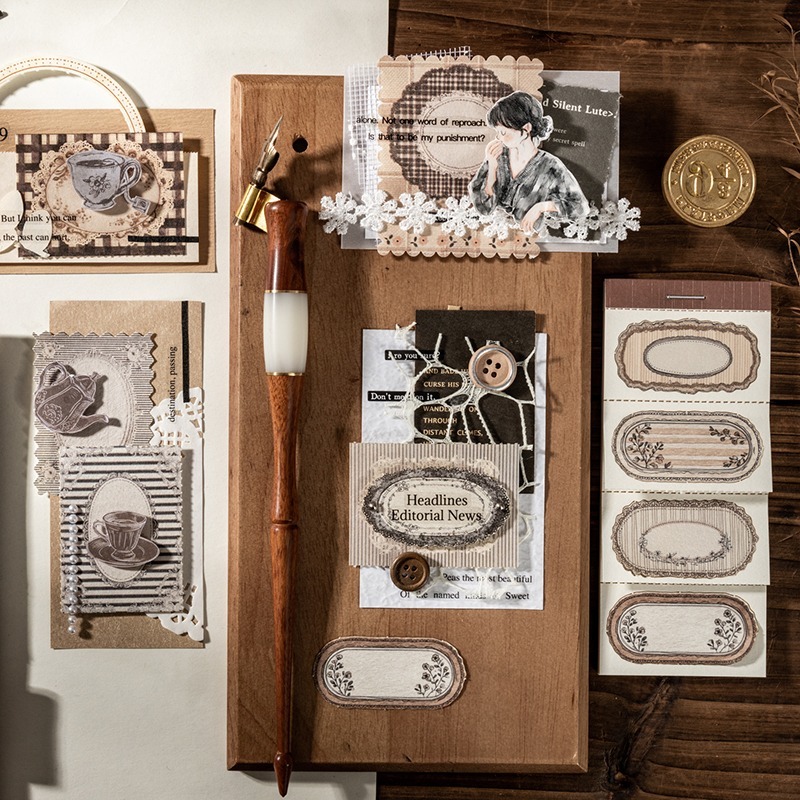 BONBONBONNIE🐰番茄醬少女 花漾系列 花紋邊框 包頭便籤本-細節圖4