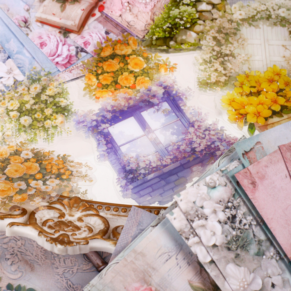 BONBONBONNIE🐰Retro Story 夢澤系列 花卉綜合素材包-細節圖3