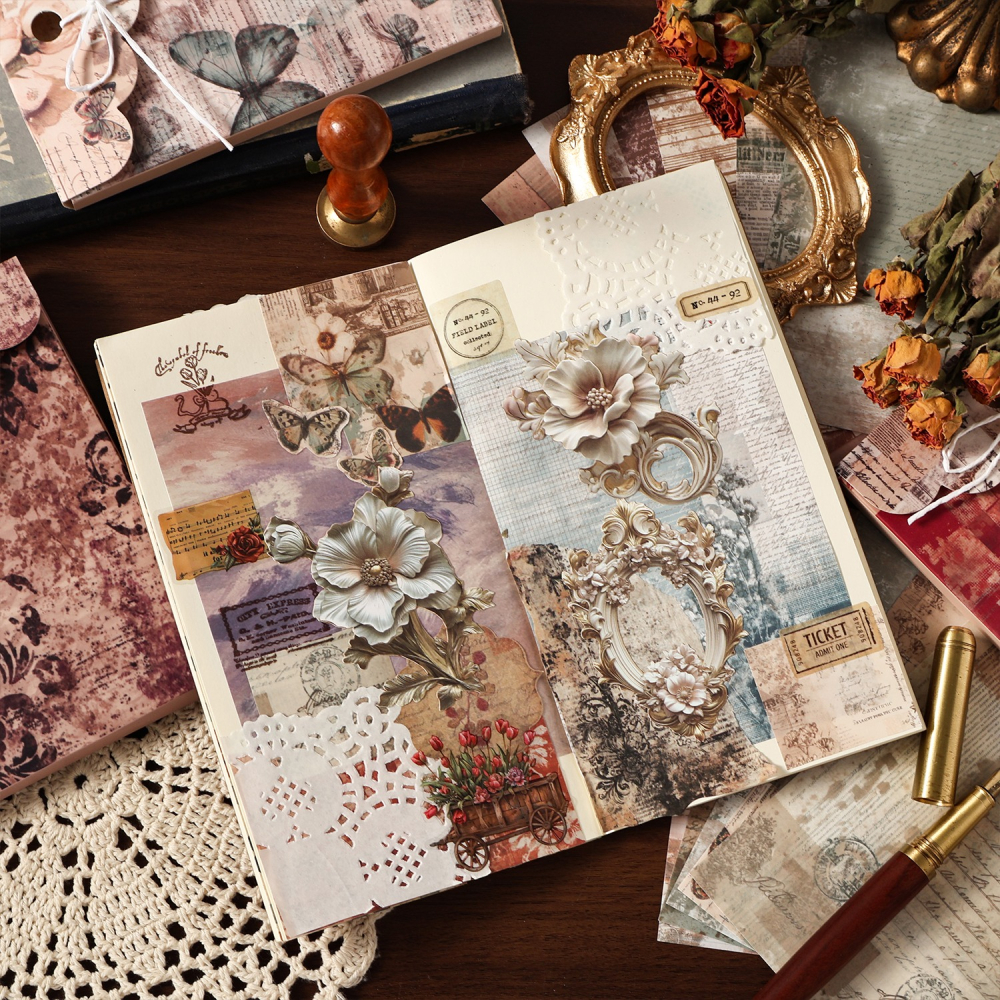 BONBONBONNIE🐰暗黑魅影 深刻印記系列 復古紋理素材紙-細節圖2