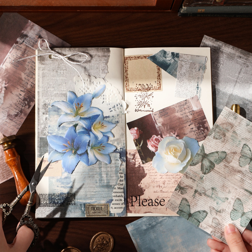 BONBONBONNIE🐰暗黑魅影 深刻印記系列 復古紋理素材紙-細節圖11