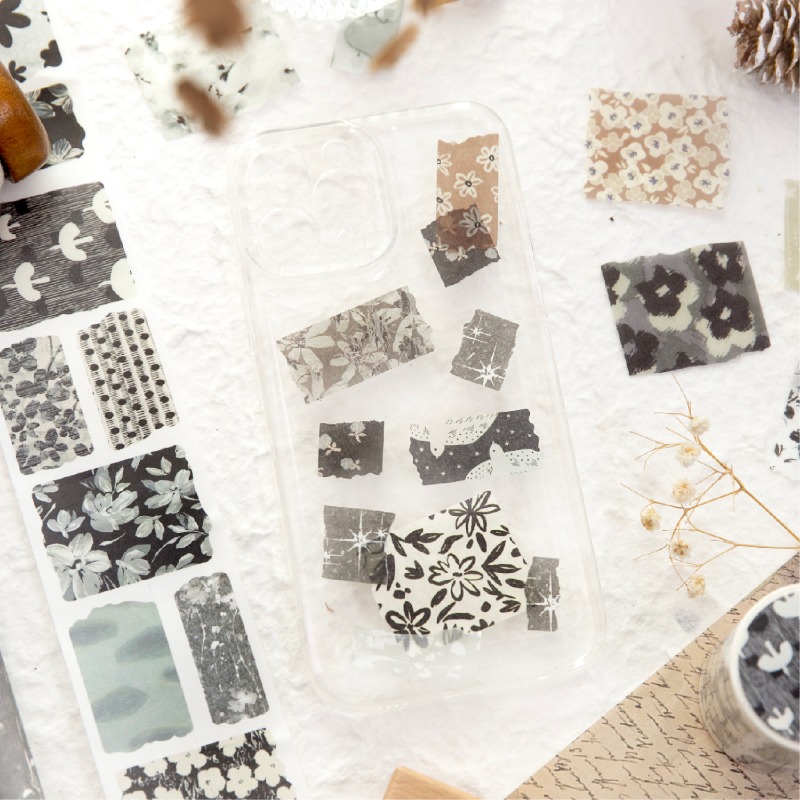 BONBONBONNIE🐰暮光 空山織語系列 復古和風標籤和紙膠帶-細節圖5