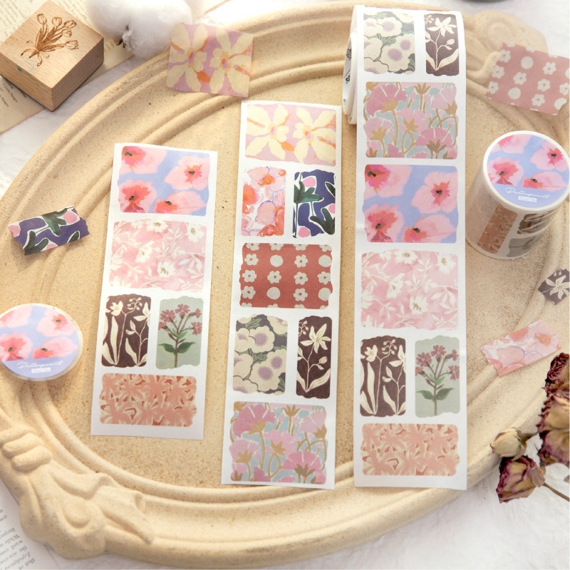 BONBONBONNIE🐰暮光 空山織語系列 復古和風標籤和紙膠帶-細節圖7