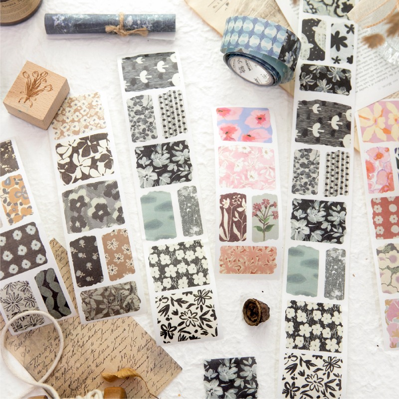 BONBONBONNIE🐰暮光 空山織語系列 復古和風標籤和紙膠帶-細節圖9