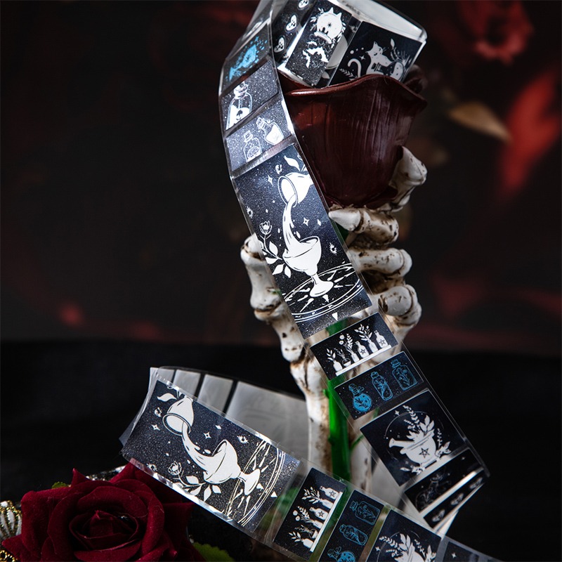 BONBONBONNIE🐰美好的一天 黑夜曙光系列 復古歌德哥特合成紙膠帶-細節圖6