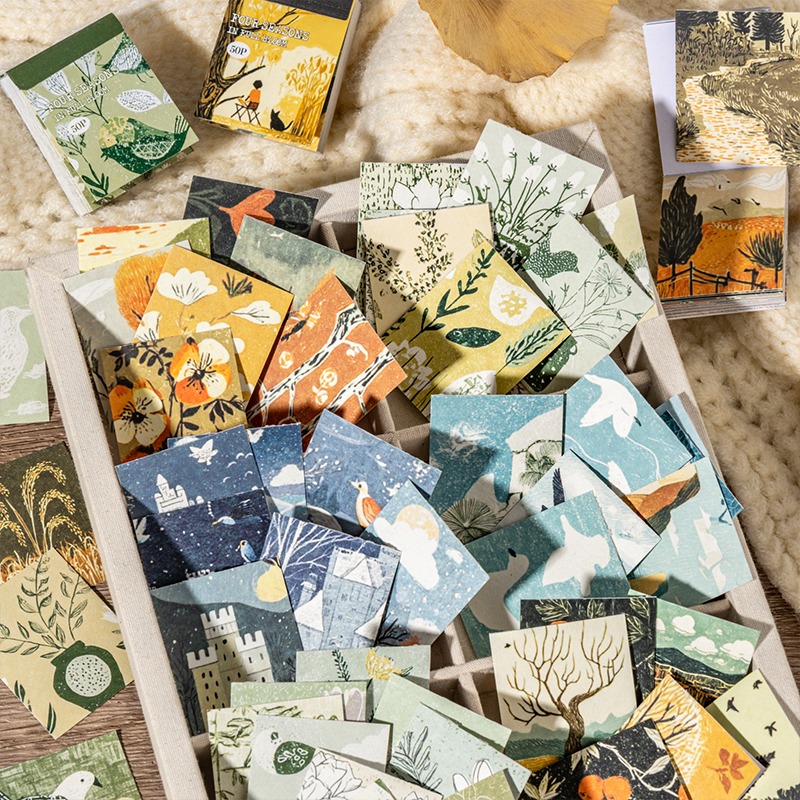 BONBONBONNIE🐰番茄醬少女 四季爛漫系列 小方塊和紙貼紙本-細節圖3