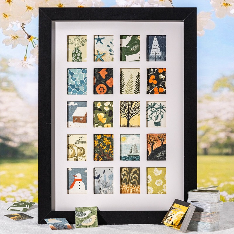 BONBONBONNIE🐰番茄醬少女 四季爛漫系列 小方塊和紙貼紙本-細節圖4