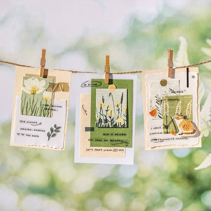 BONBONBONNIE🐰番茄醬少女 四季爛漫系列 小方塊和紙貼紙本-細節圖7