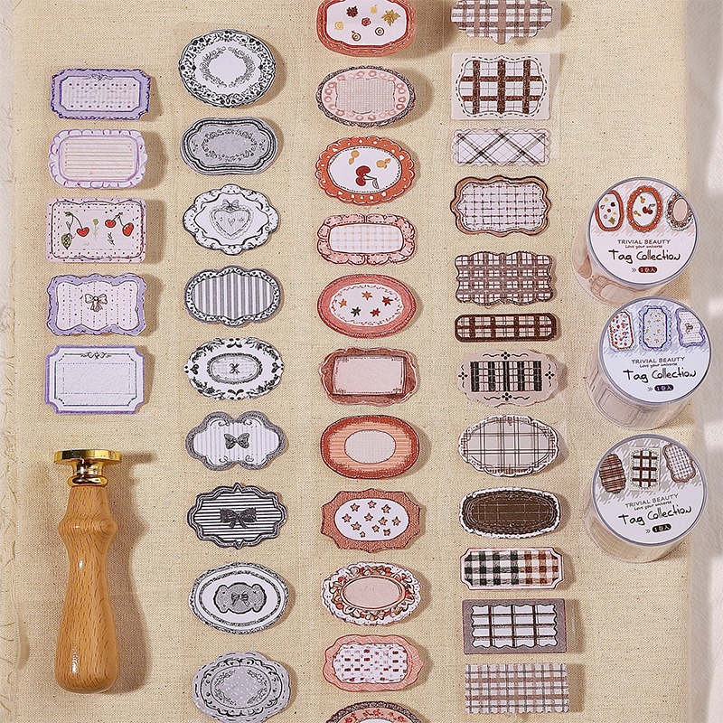 BONBONBONNIE🐰番茄醬少女 標籤凝集 書寫紙模切膠帶-細節圖3